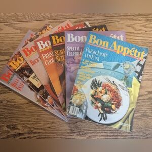 Bon Appetit 1990 Magazine Lot of 7, May-Aug, Sep, Nov, Dec